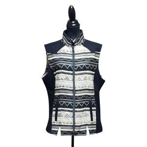 Powder River Outfitters Wool Blend Vest XXL Pocket Full Zip Aztec Southwestern